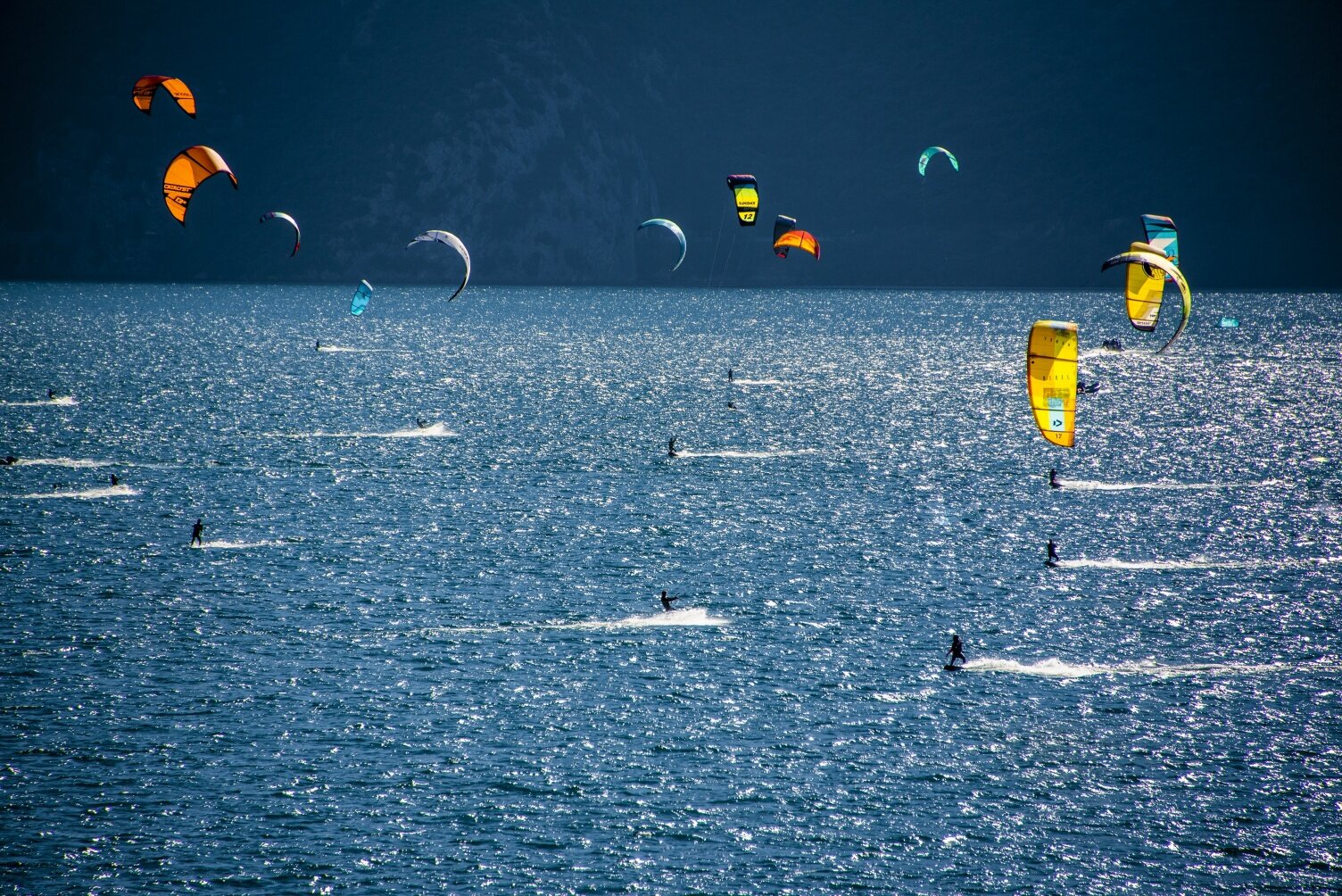 Kitesurf en el Lago de Garda, viento constante